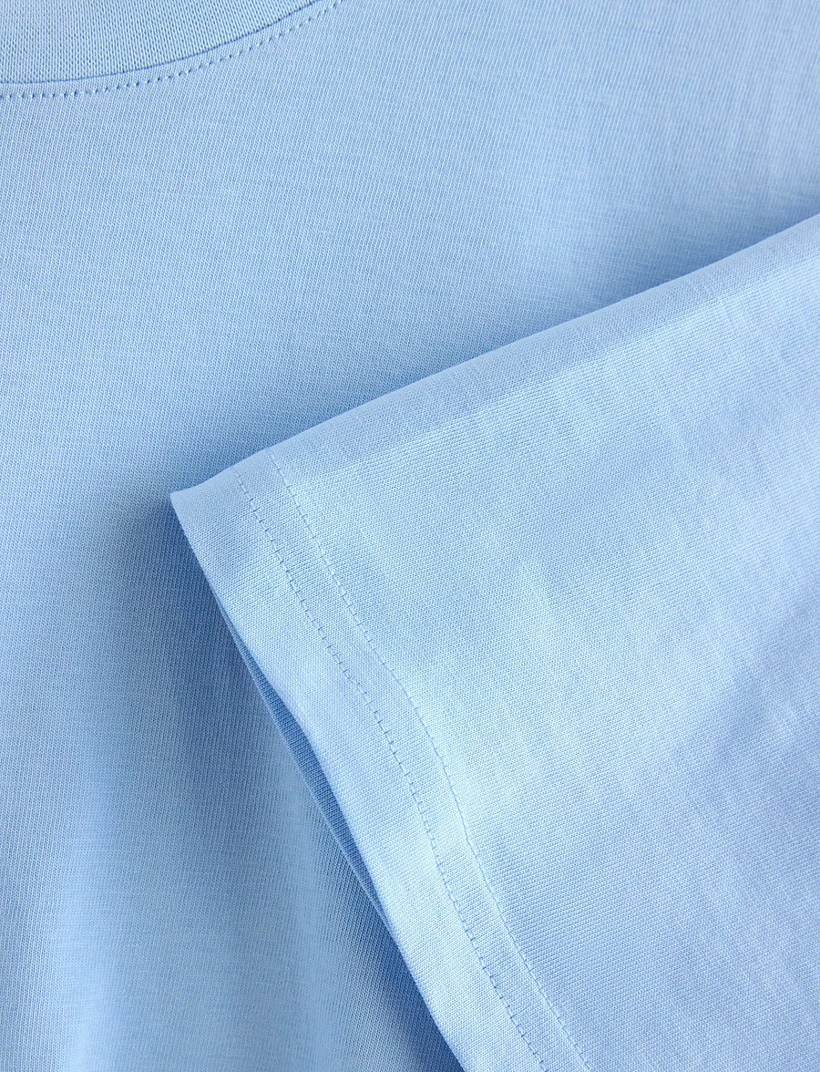 Lindex - T shirt regular solid - kortærmede t-shirts - light blue - 5