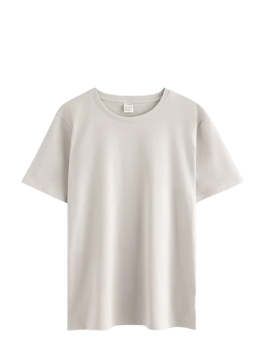 Lindex - T shirt regular solid - kurzärmelige - light grey - 1