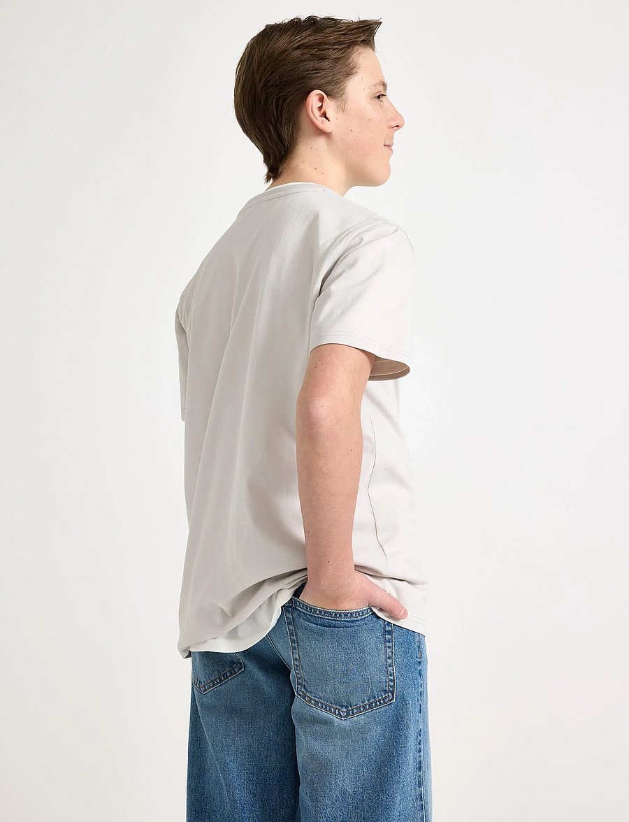 Lindex - T shirt regular solid - kurzärmelige - light grey - 3
