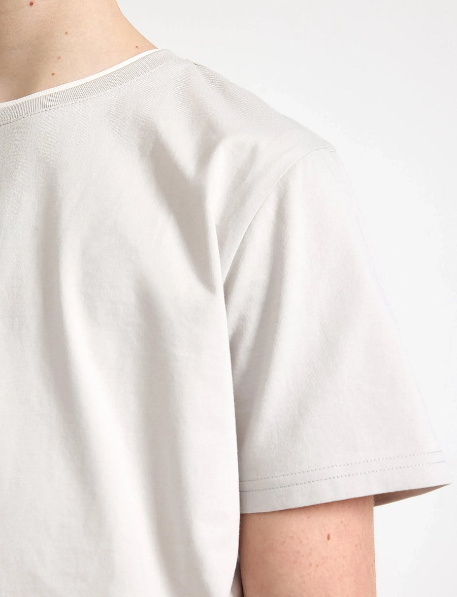 Lindex - T shirt regular solid - kurzärmelige - light grey - 4