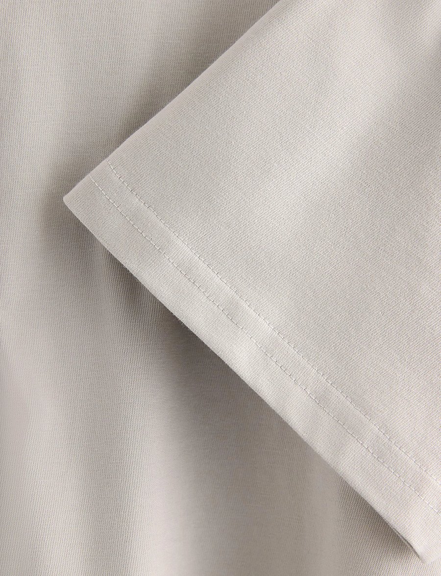Lindex - T shirt regular solid - kurzärmelige - light grey - 5