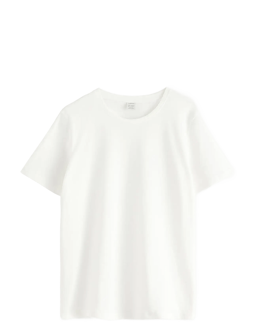 Lindex - T shirt regular solid - kortærmede t-shirts - off white - 1