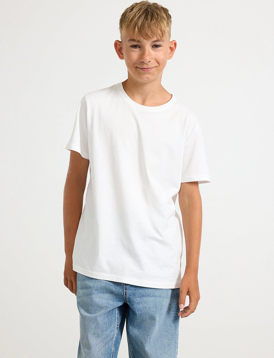 Lindex - T shirt regular solid - kortærmede t-shirts - off white - 0
