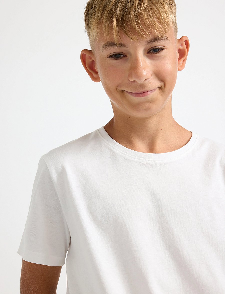 Lindex - T shirt regular solid - kortærmede t-shirts - off white - 4