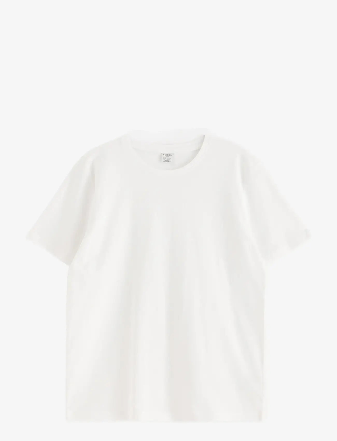 Lindex - T shirt regular solid - lühikeste varrukatega t-särgid - white - 1