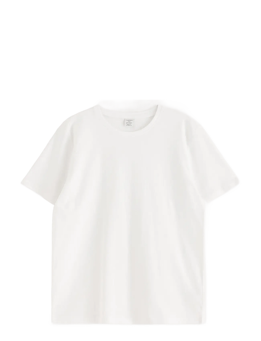 Lindex - T shirt regular solid - kortærmede t-shirts - white - 1