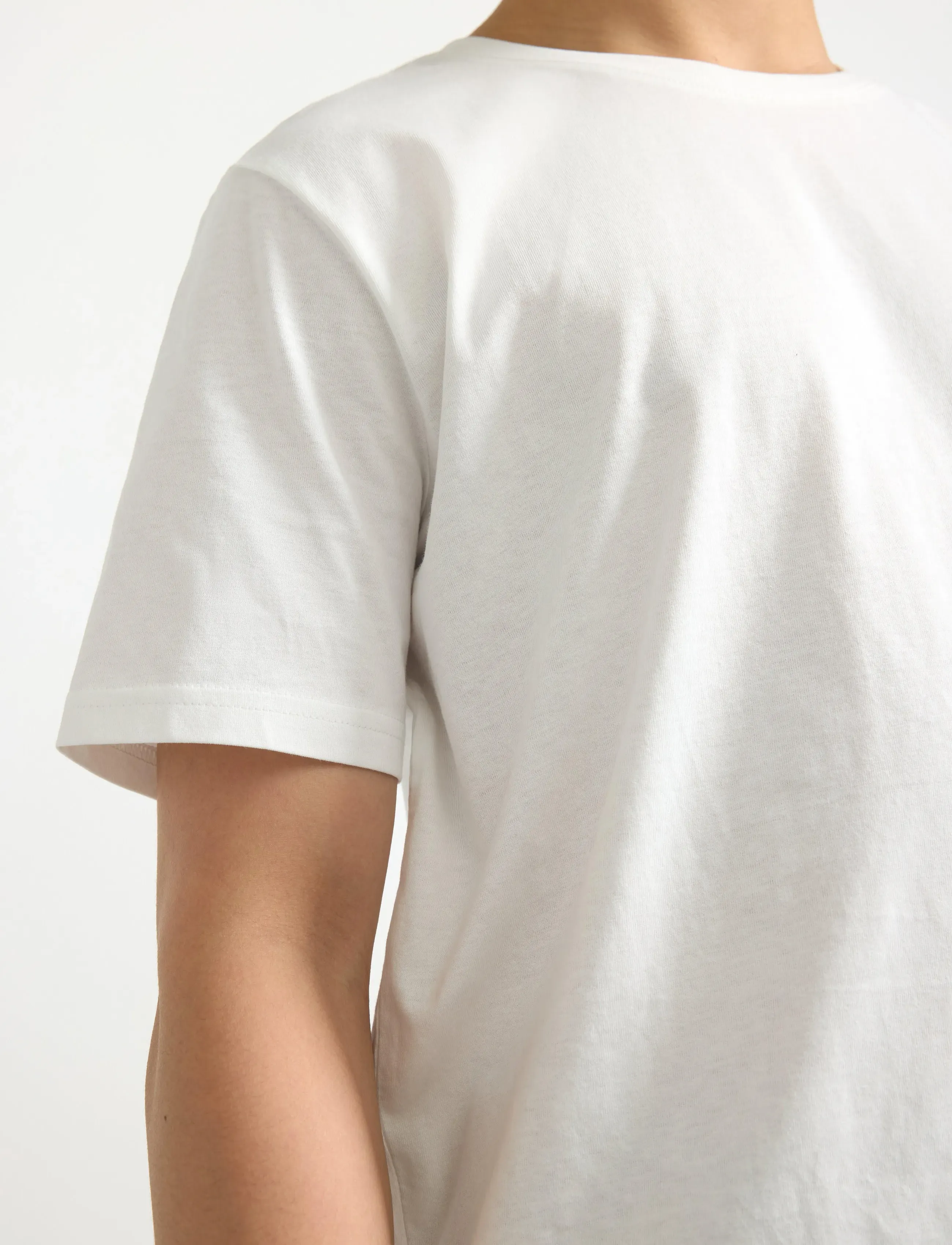 Lindex - T shirt regular solid - short-sleeved t-shirts - white - 4