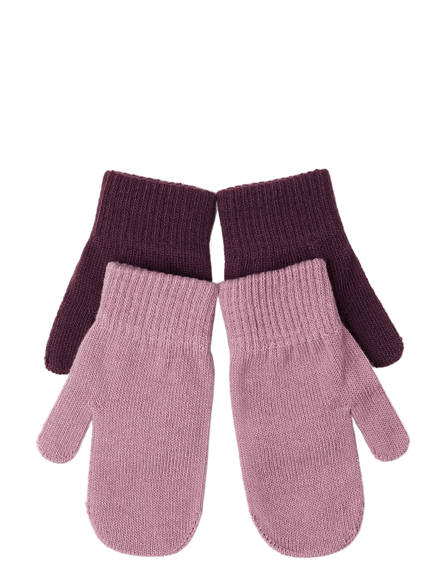 Lindex - 2-pack magic mittens - handschuhe - dusty pink - 0