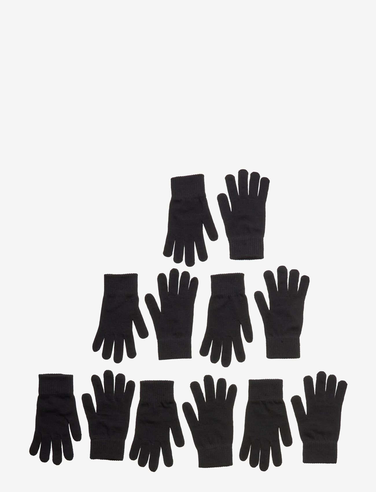 Lindex - Gloves magic color 6 p - accessoires - black - 0