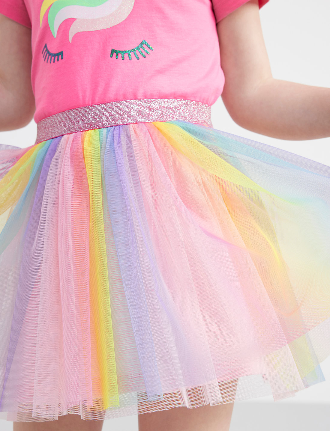 Mesh rainbow skirt deals