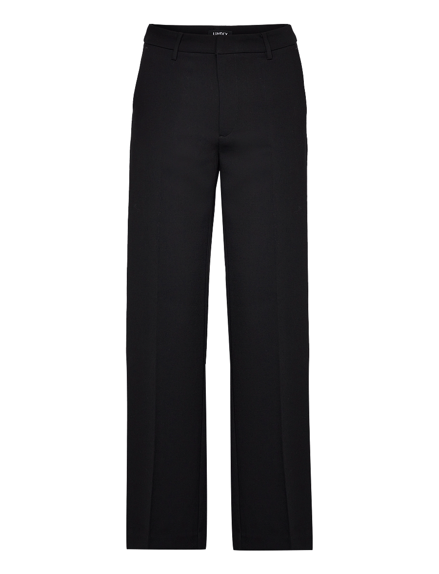 Lindex - NOOR raka byxor med normalhög midja - raka byxor - black - 1