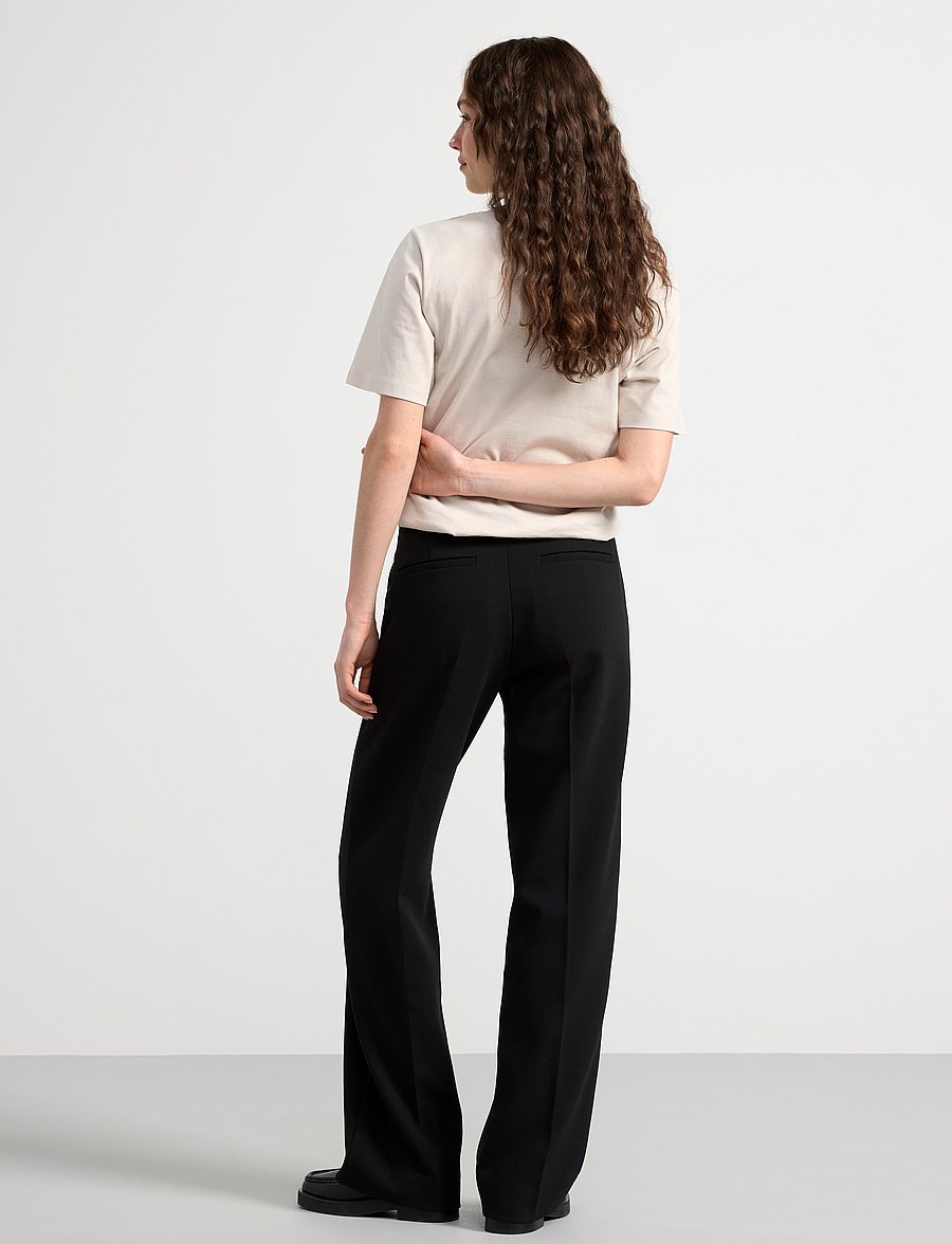 Lindex - NOOR raka byxor med normalhög midja - raka byxor - black - 3