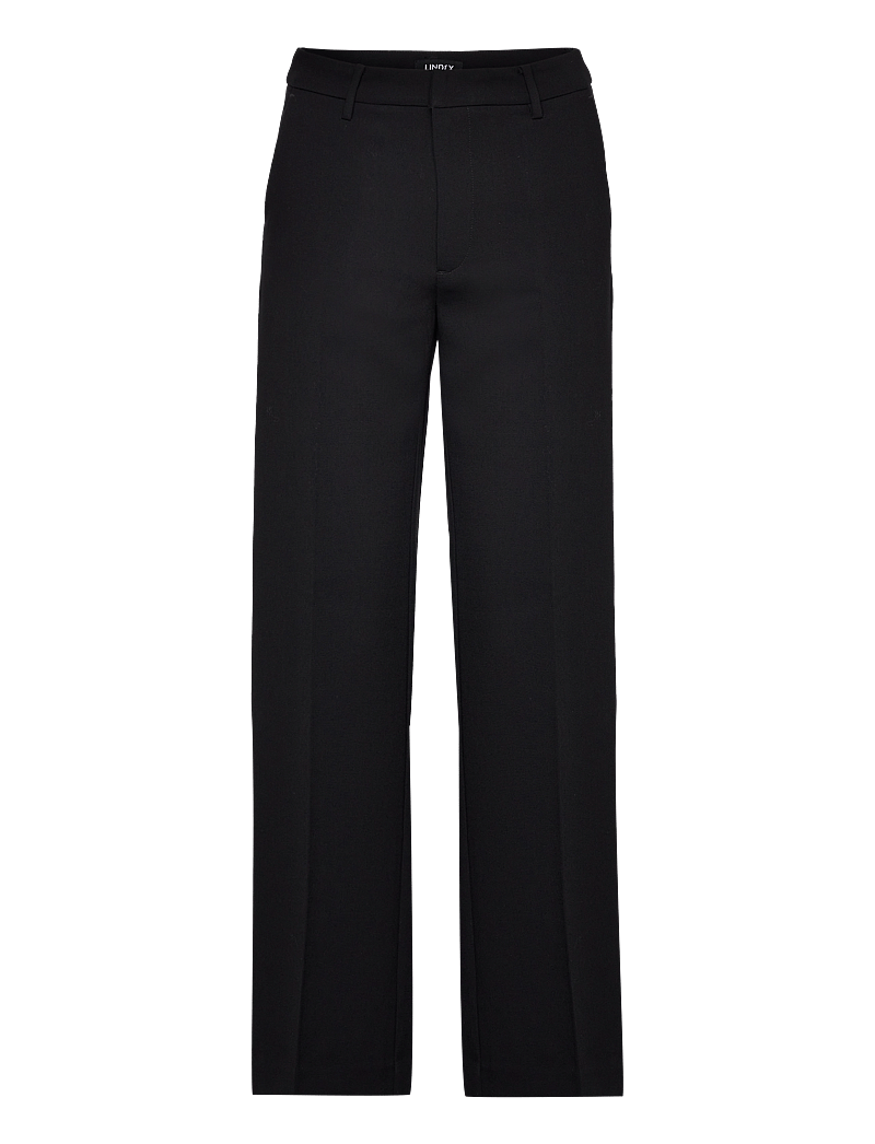 Lindex - NOOR raka byxor med normalhög midja - straight leg hosen - black - 1