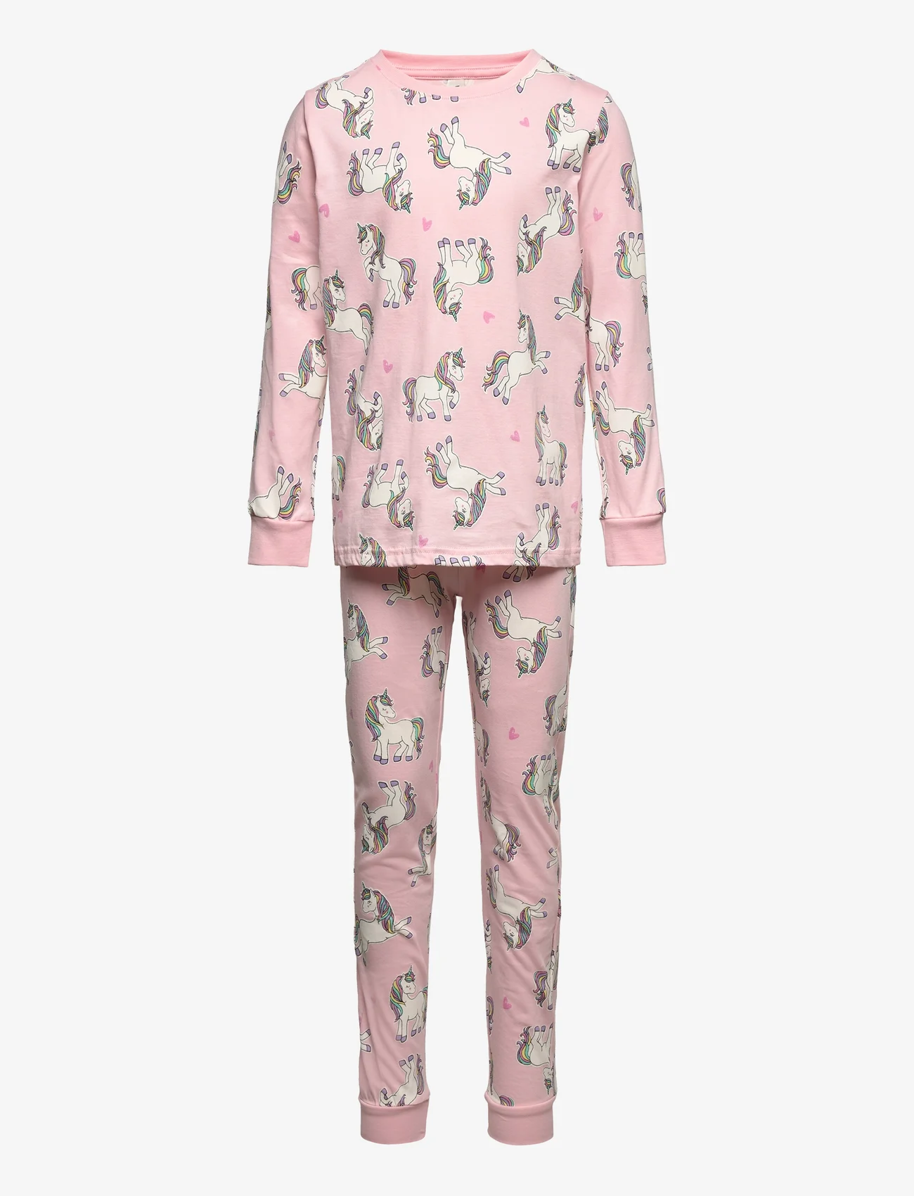 Lindex - Pajama aop unicorn animal ao - sets - light pink - 1