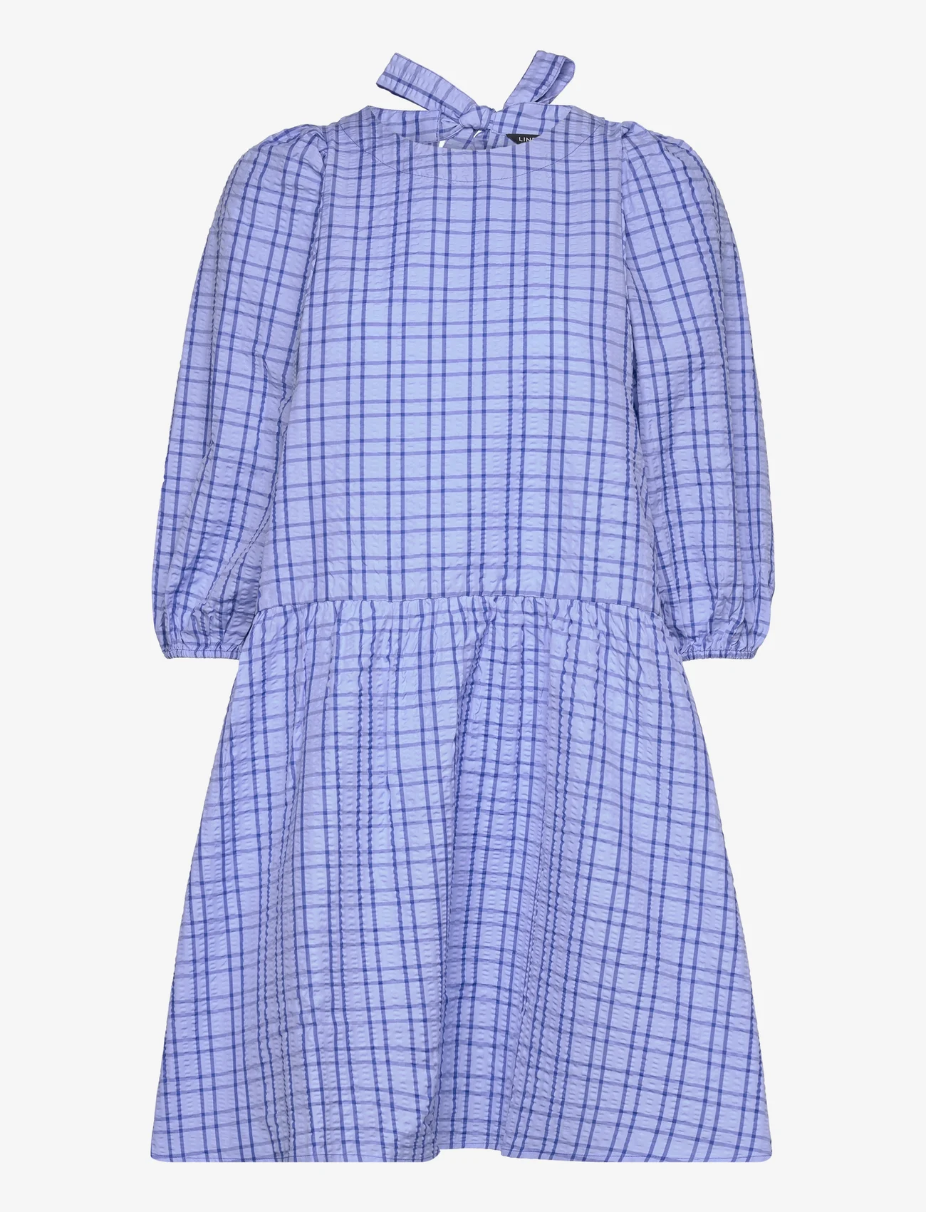 Lindex - Dress Bliss Check - vasarinės suknelės - light blue - 0