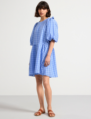 Lindex - Dress Bliss Check - vasarinės suknelės - light blue - 2