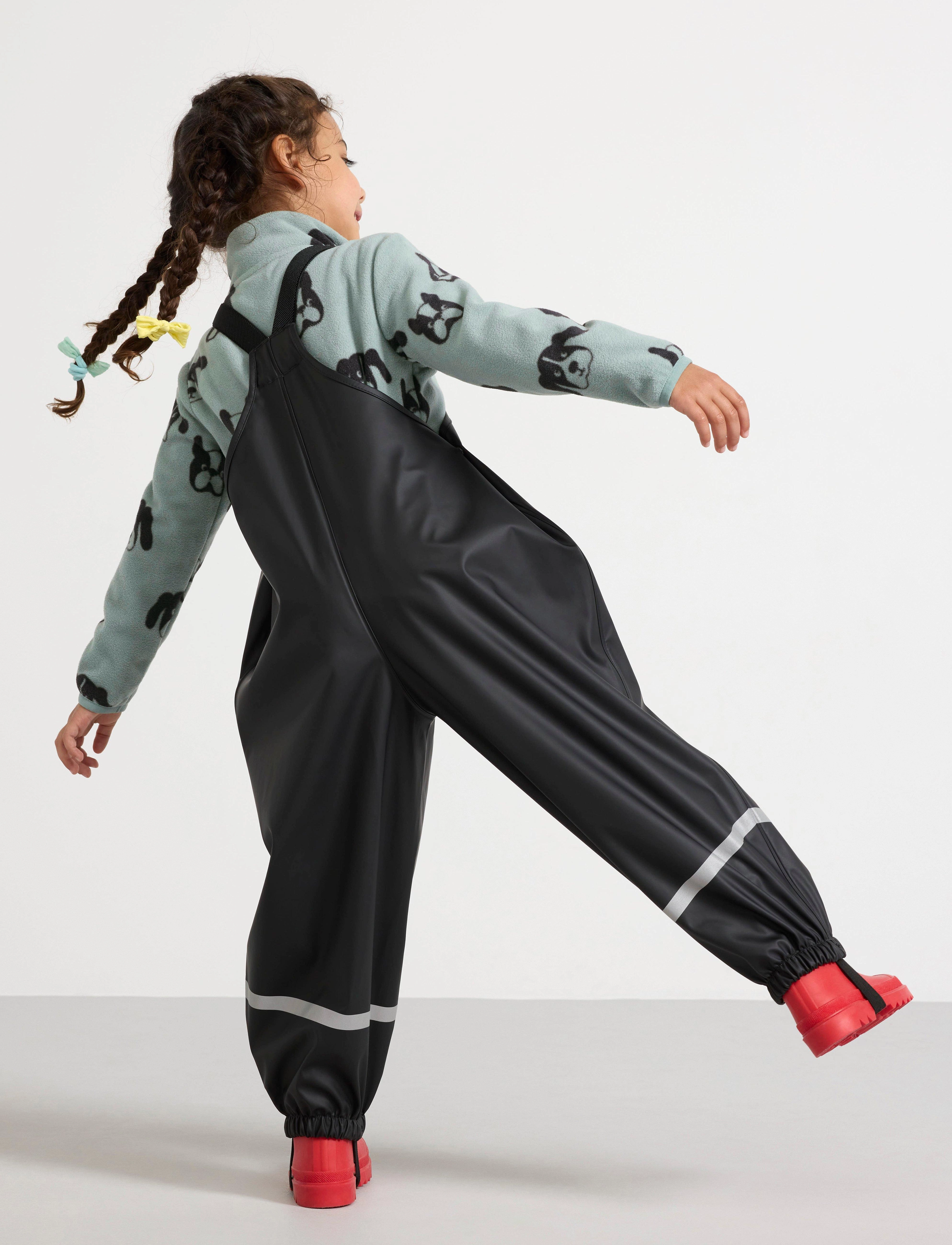 Lindex - Raintrousers uni 80 128 - kurahousut - black - 3