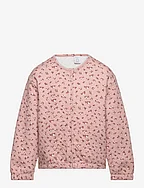 Jacket quilted tricot AOP - DUSTY PINK