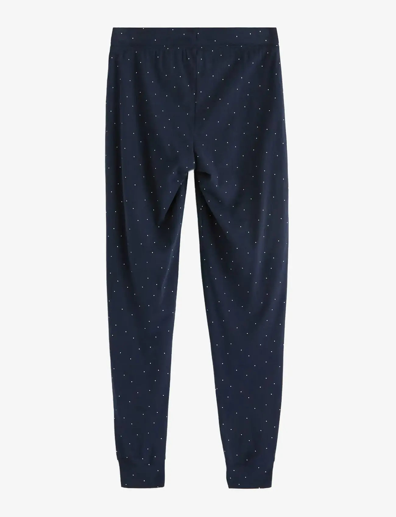 Lindex - Trousers tapered aop dots - natbukser - navy - 2
