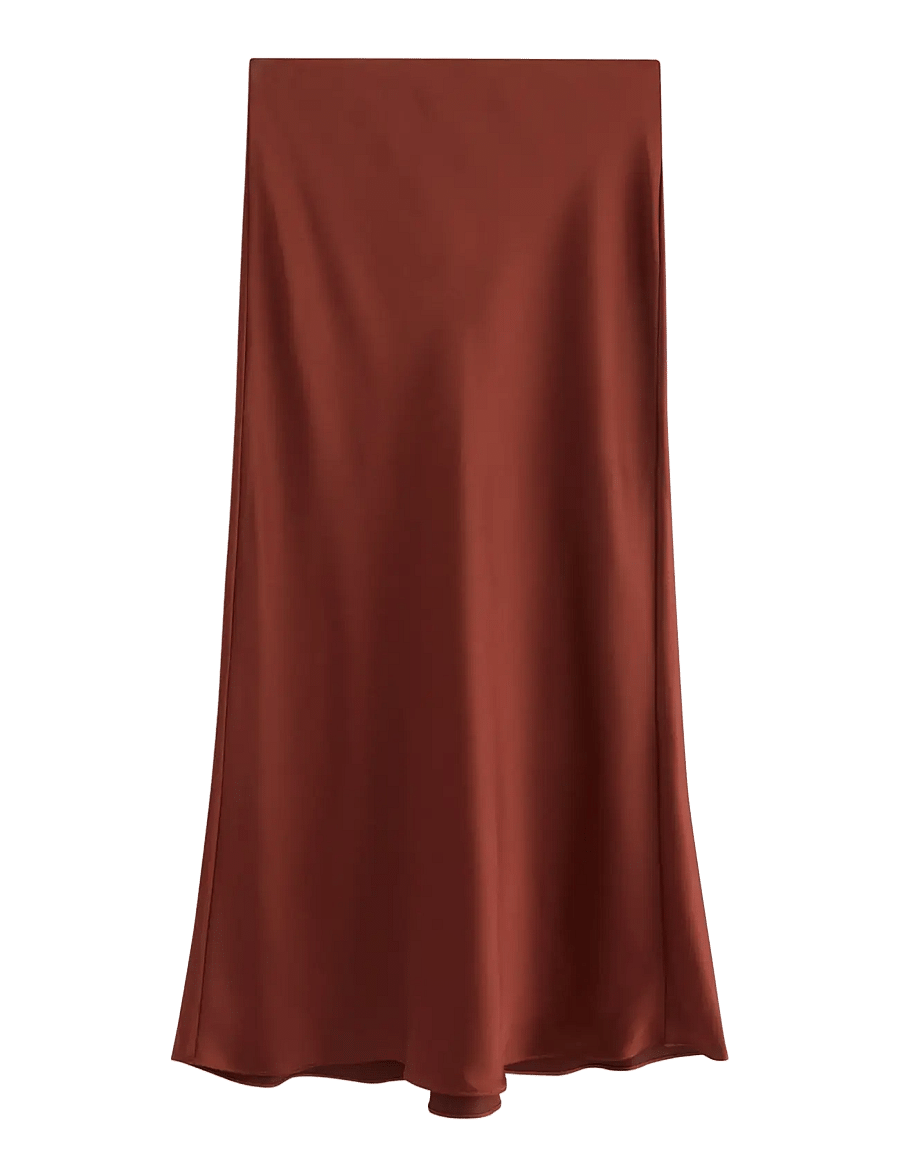 Lindex - Skirt Maria - satinkjolar - dark dusty red - 1