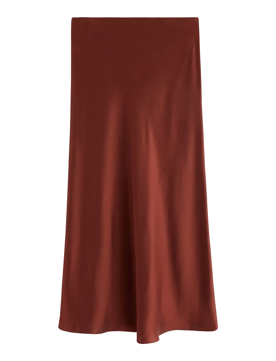 Lindex - Skirt Maria - satinkjolar - dark dusty red - 2
