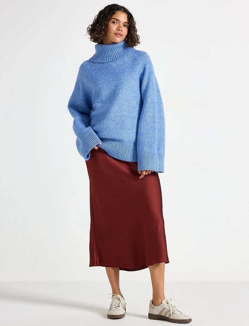 Lindex - Skirt Maria - satinnederdele - dark dusty red - 0