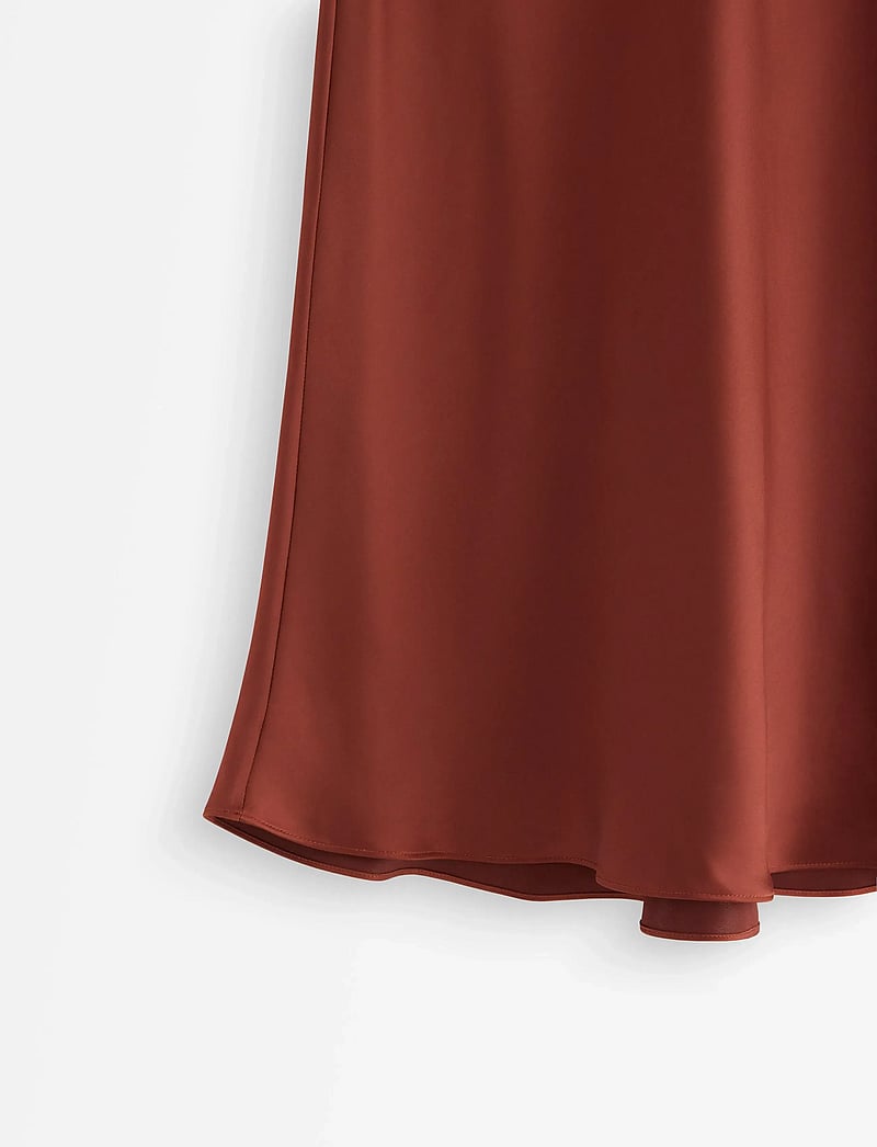 Lindex - Skirt Maria - satinnederdele - dark dusty red - 5