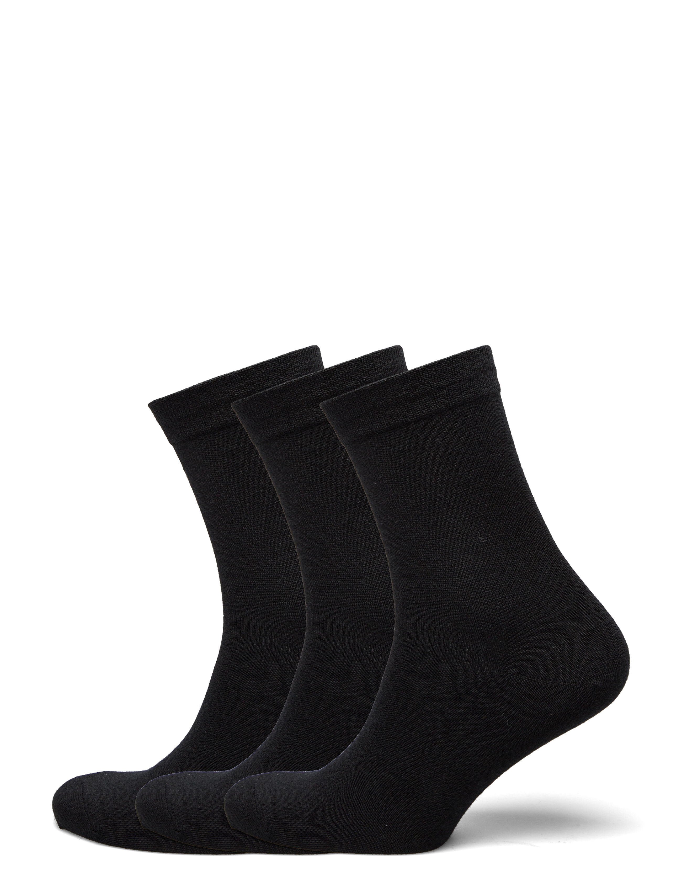 Lindex Sock 3 p Merino wool plain - Unterwäsche - BLACK / black