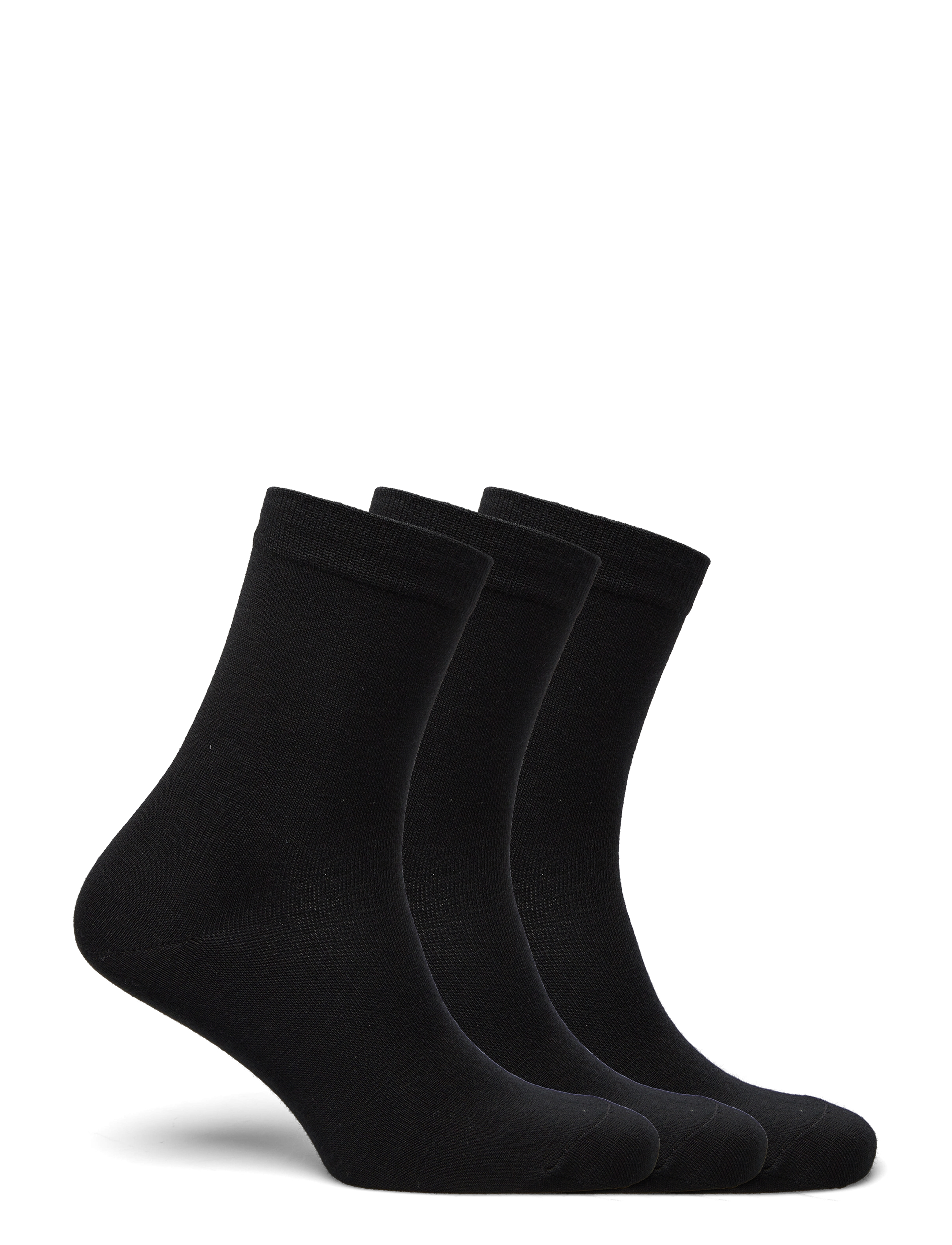 Lindex - Sock 3 p Merino wool plain - tavalliset sukat - black - 1