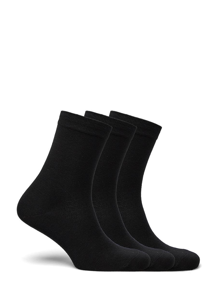 Lindex - 3-pack socks in merino wool blend - klassikalised sokid - black - 3