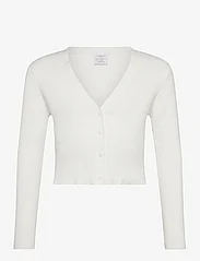Lindex - Cardigan rib short - cardigans - off white - 1