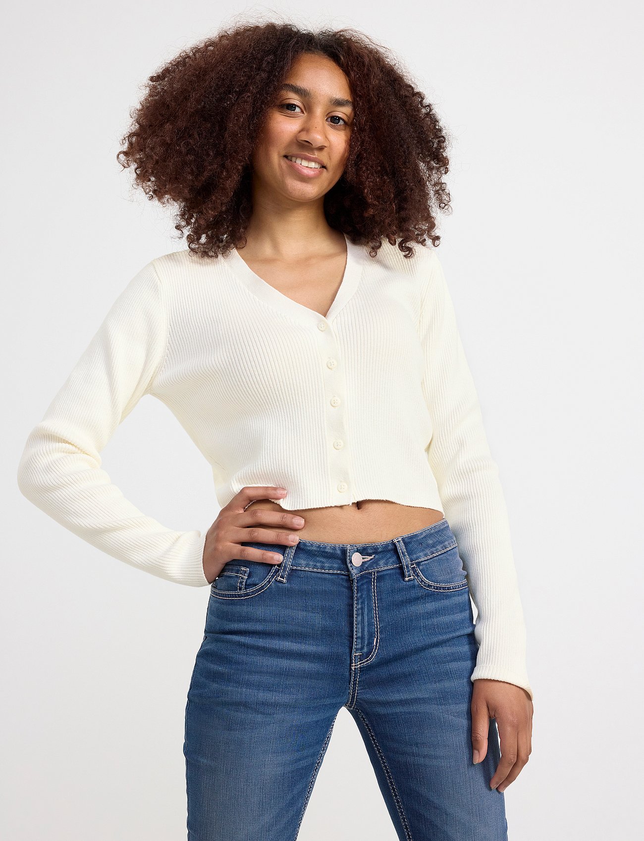 Cardigan rib short - OFF