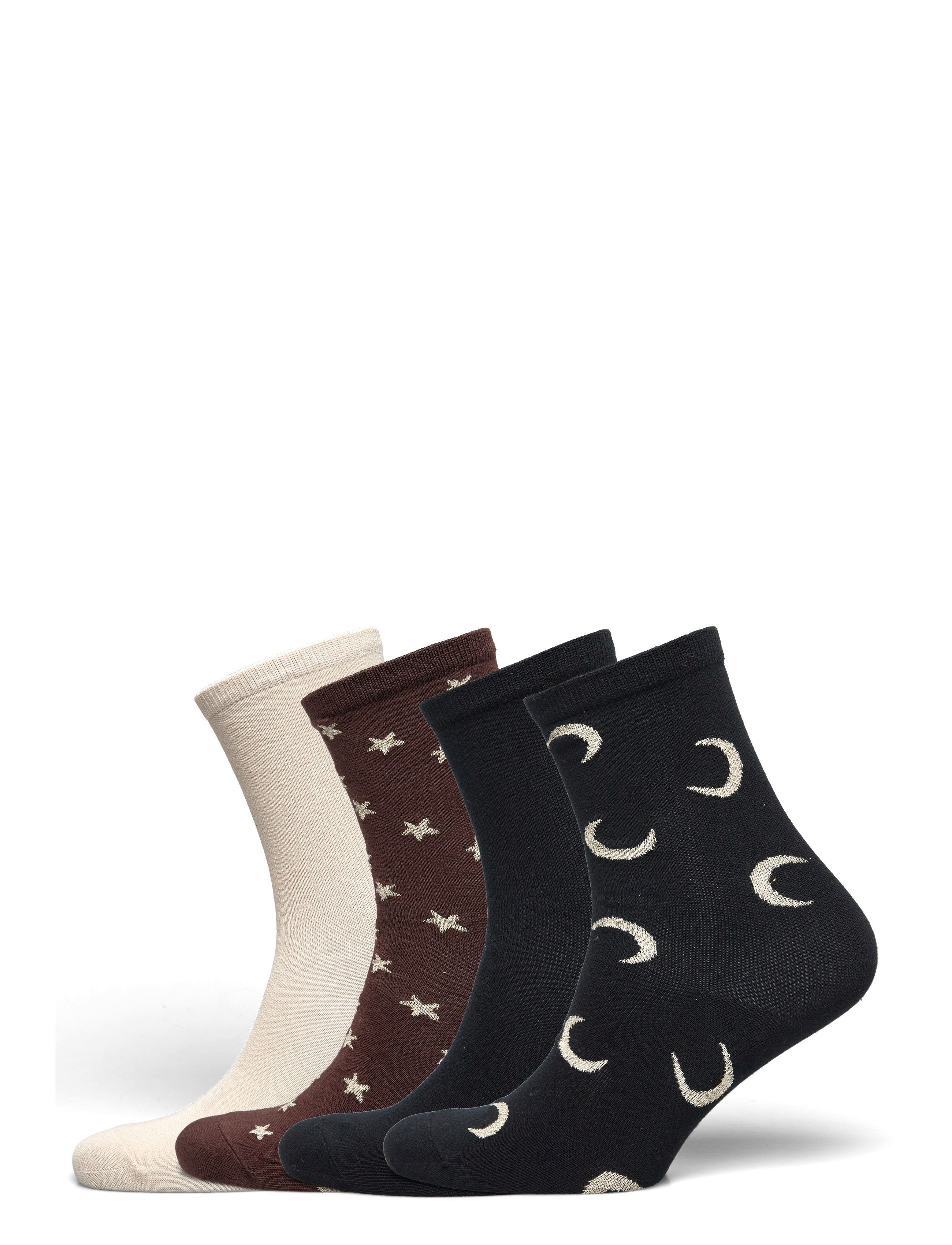 Sock 4 p stars and moon lurex