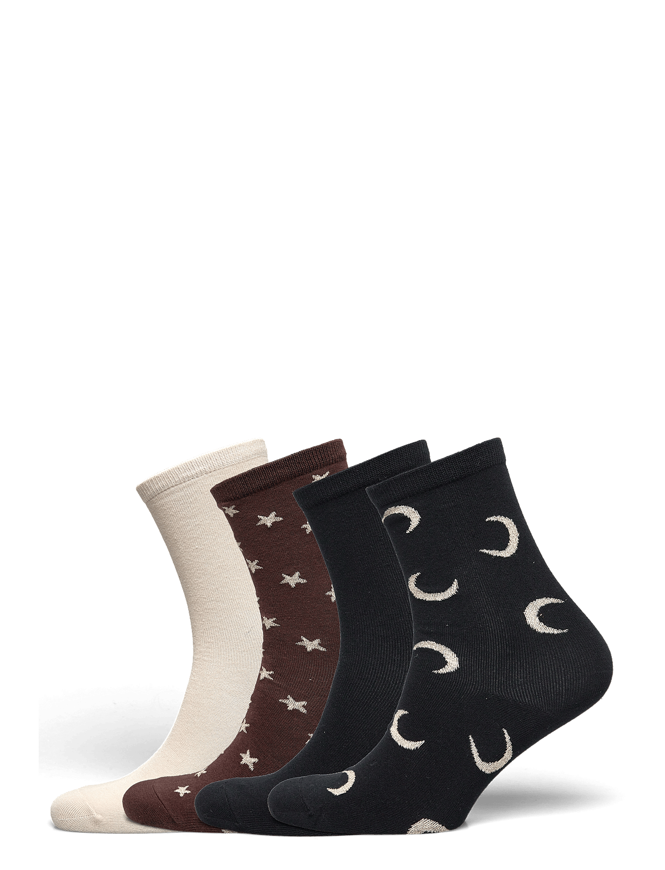 Sock 4 p stars and moon lurex