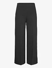 Lindex - Trousers Lykke cropped twill - wide leg trousers - black - 0