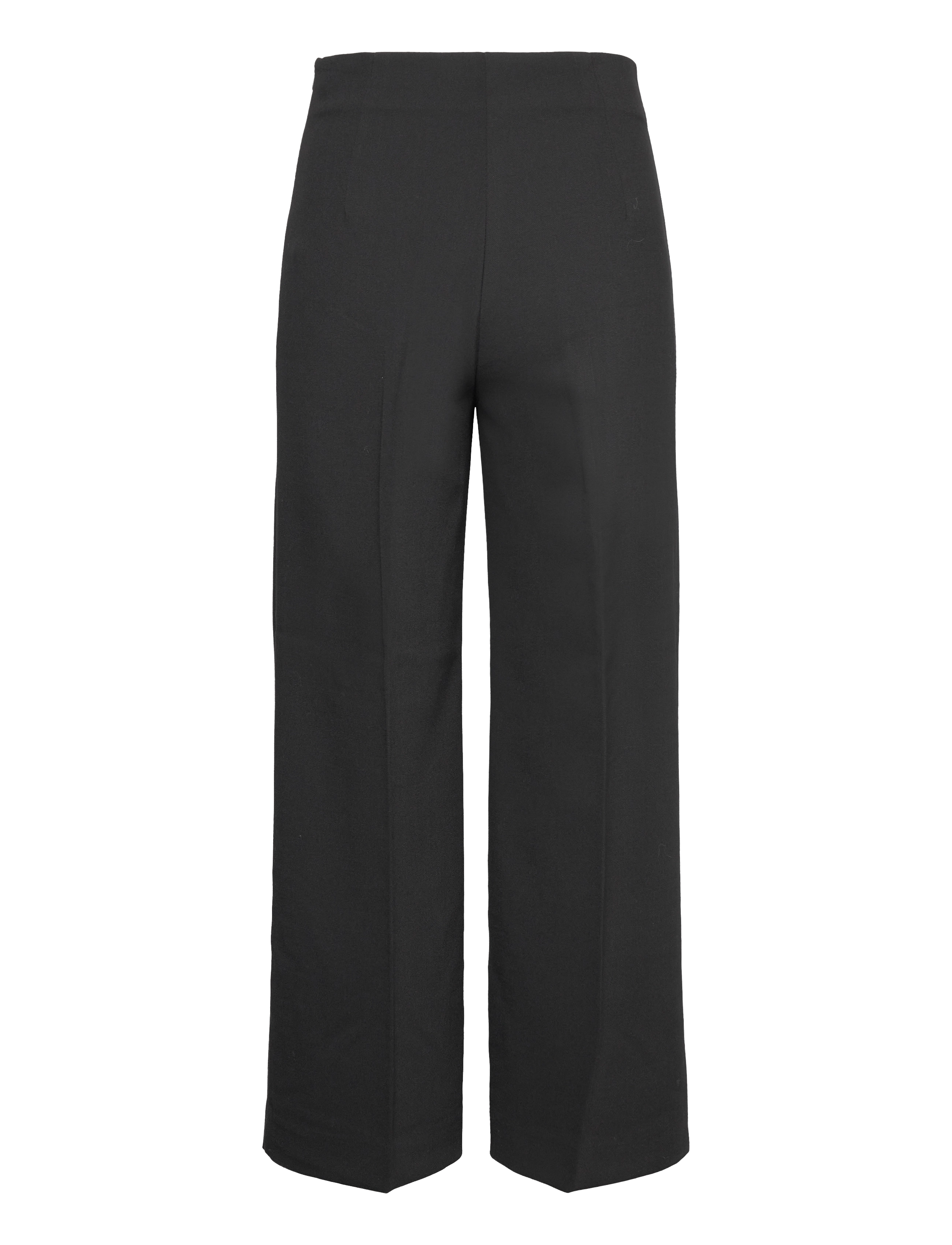 Lindex - Trousers Lykke cropped twill - black - 1