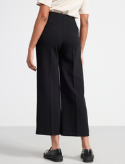 Lindex - Trousers Lykke cropped twill - wide leg trousers - black - 3