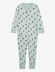 Lindex - Pyjamas Acorn at back - sovoveraller - light dusty turquoise - 0