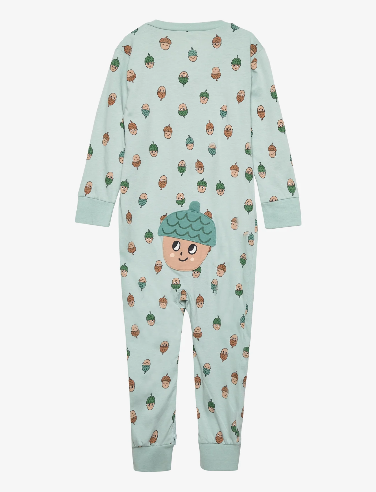 Lindex - Pyjamas Acorn at back - schlafoveralls - light dusty turquoise - 1