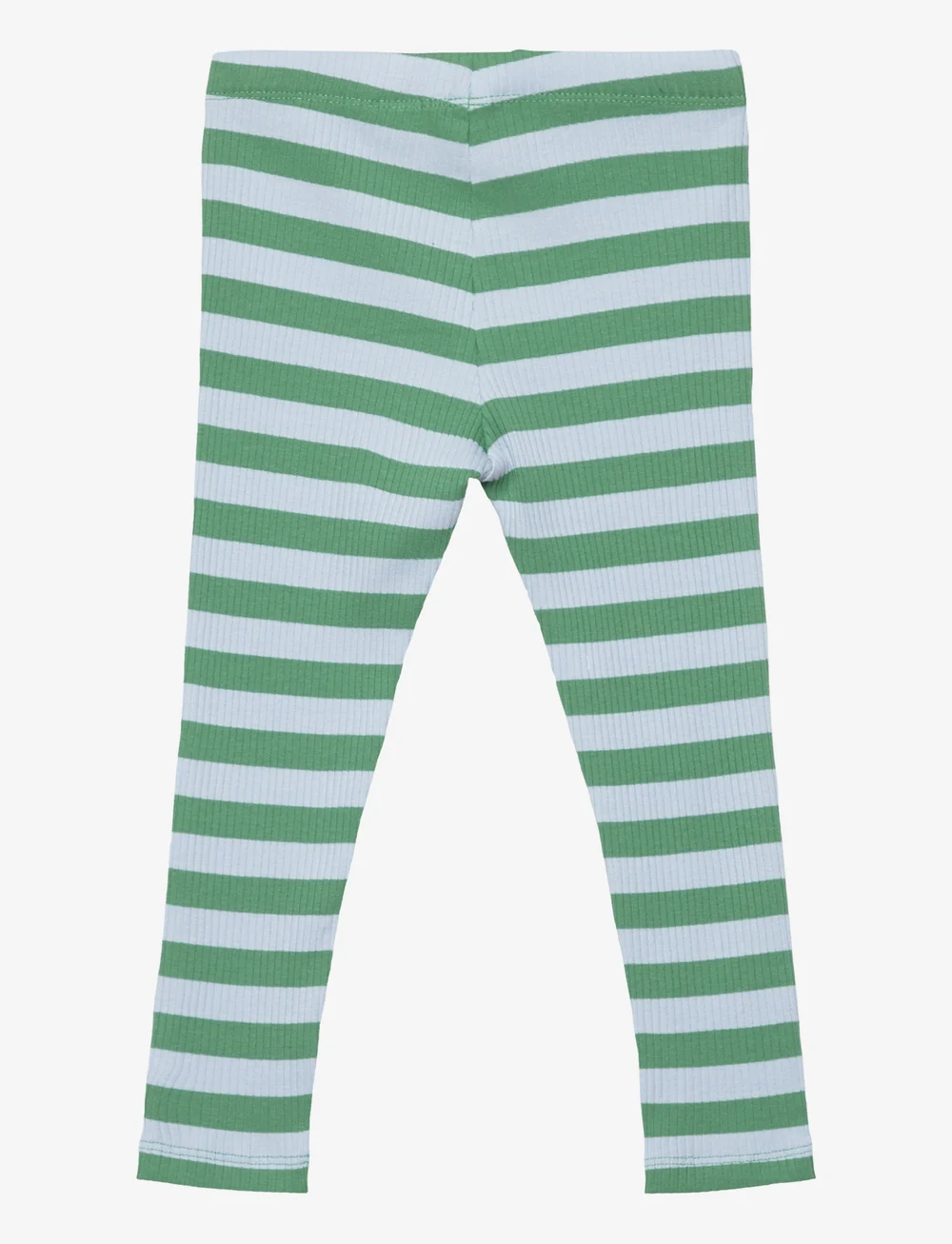 Green and white top striped leggings for adults