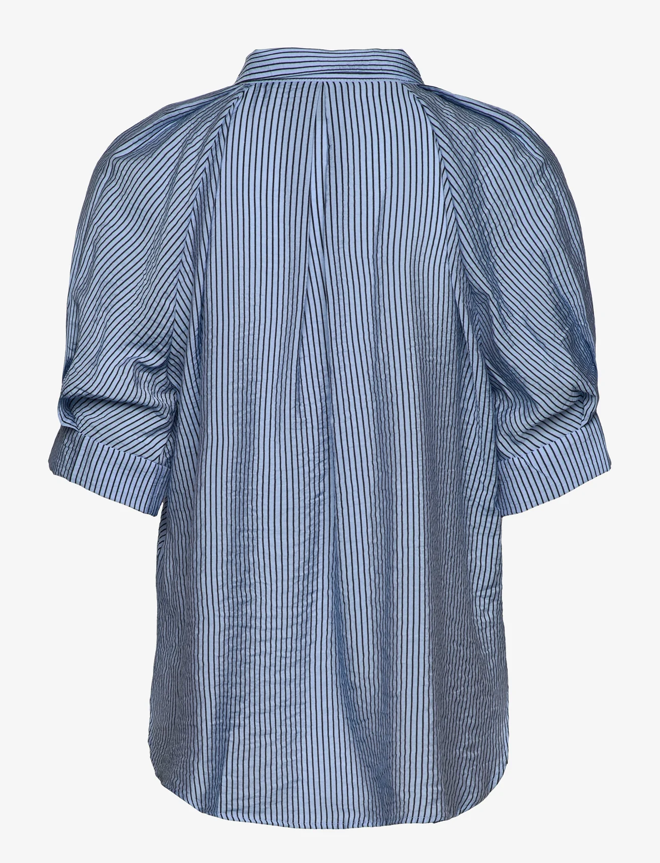 Lindex - Blouse Isabel - kurzärmlige hemden - light blue - 1