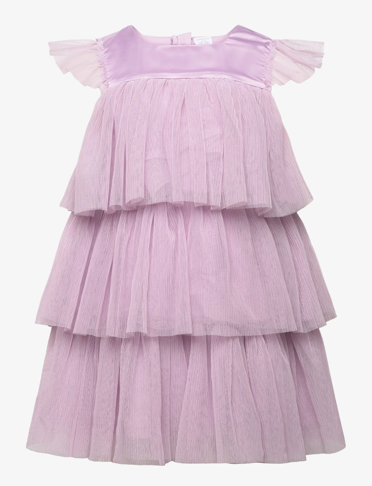 Lindex - Dress mesh flounces baby doll - festklänningar - light lilac - 0