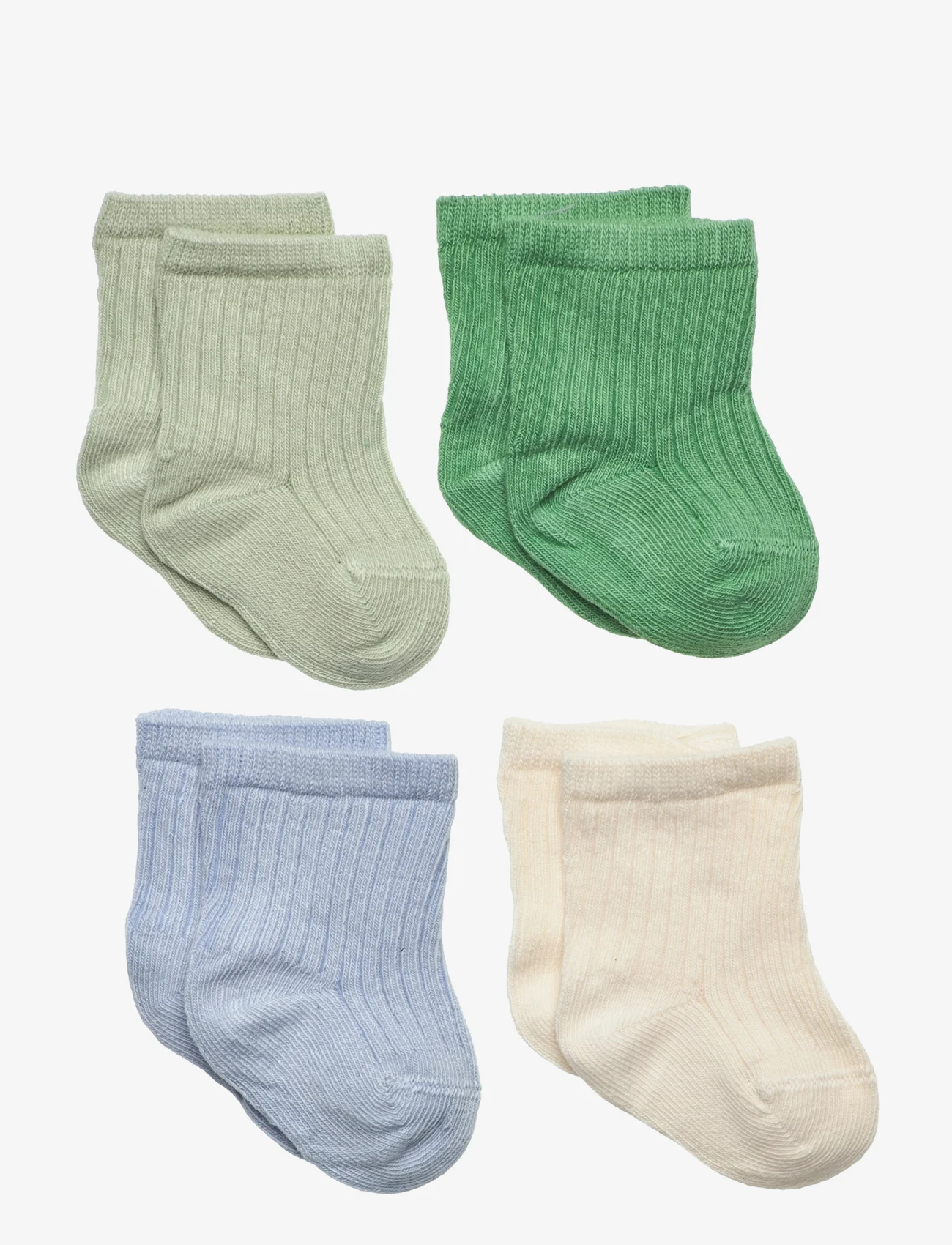 Lindex - Sock 4p sock ribb - alhaisimmat hinnat - green - 0