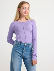 Lindex - Top with seams - langærmede t-shirts - light dusty lilac - 5