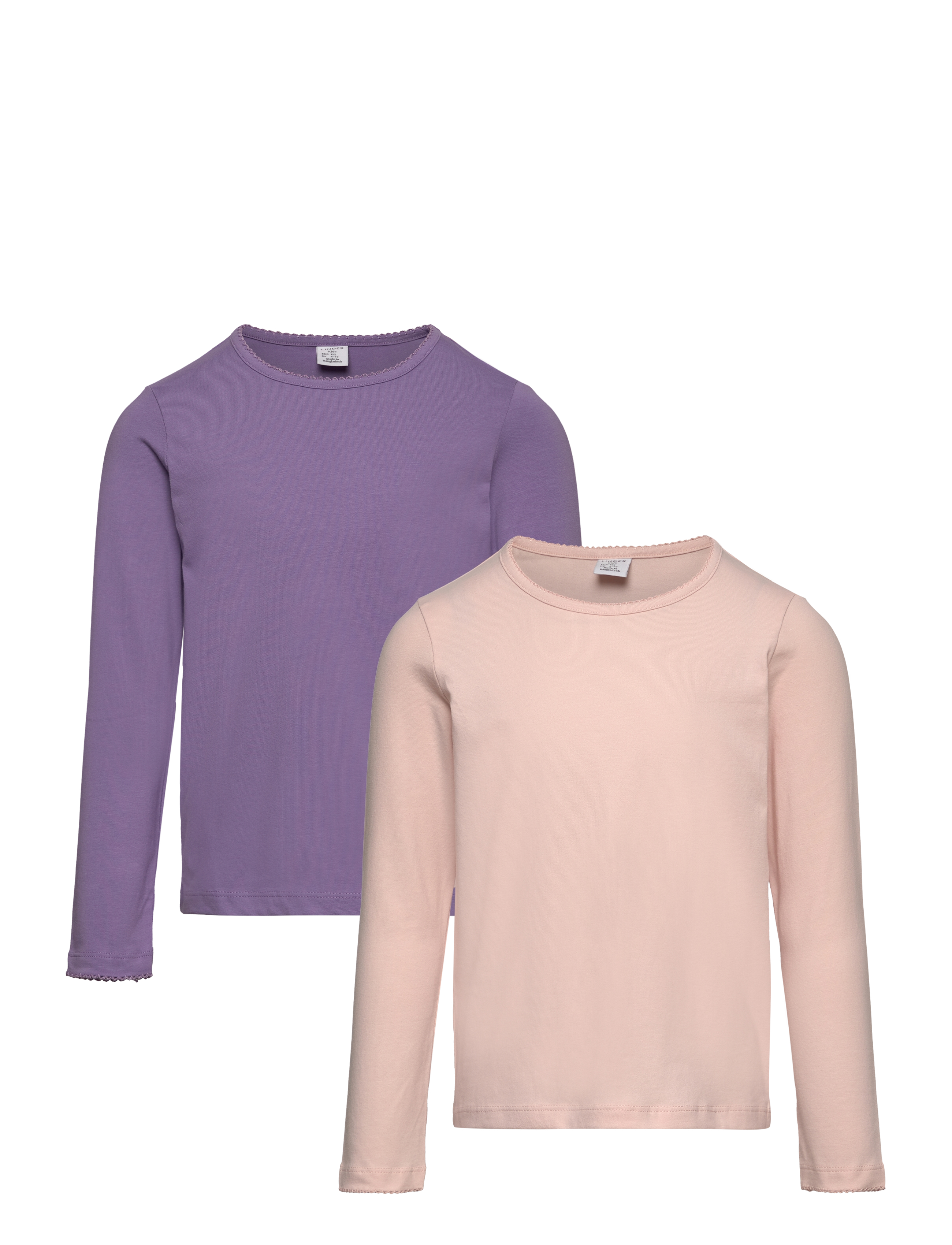 Top l s solid w picot edge 2 p - LIGHT DUSTY