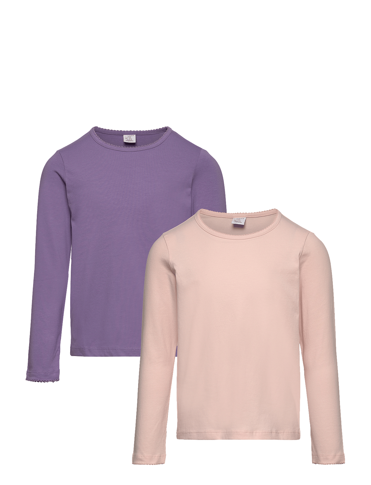Top l s solid w picot edge 2 p - LIGHT DUSTY