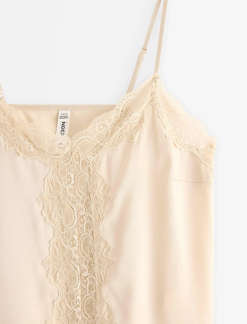 Lindex - Camisole lace satin - julepyjamas - light beige - 5