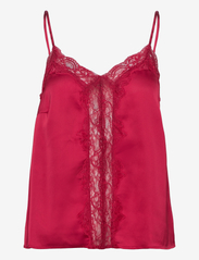 Camisole lace satin - RED