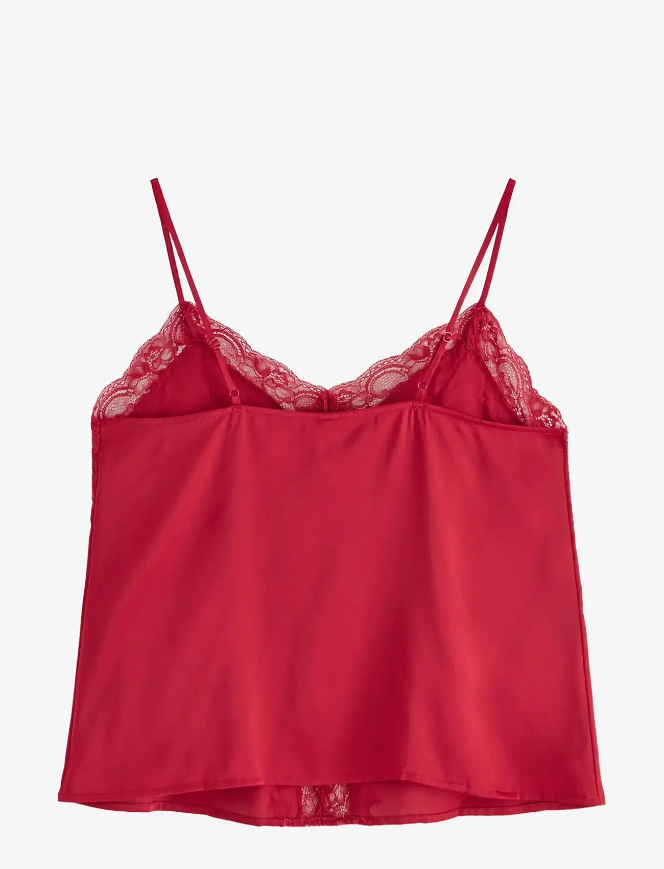 Lindex - Camisole lace satin - overdele - red - 2