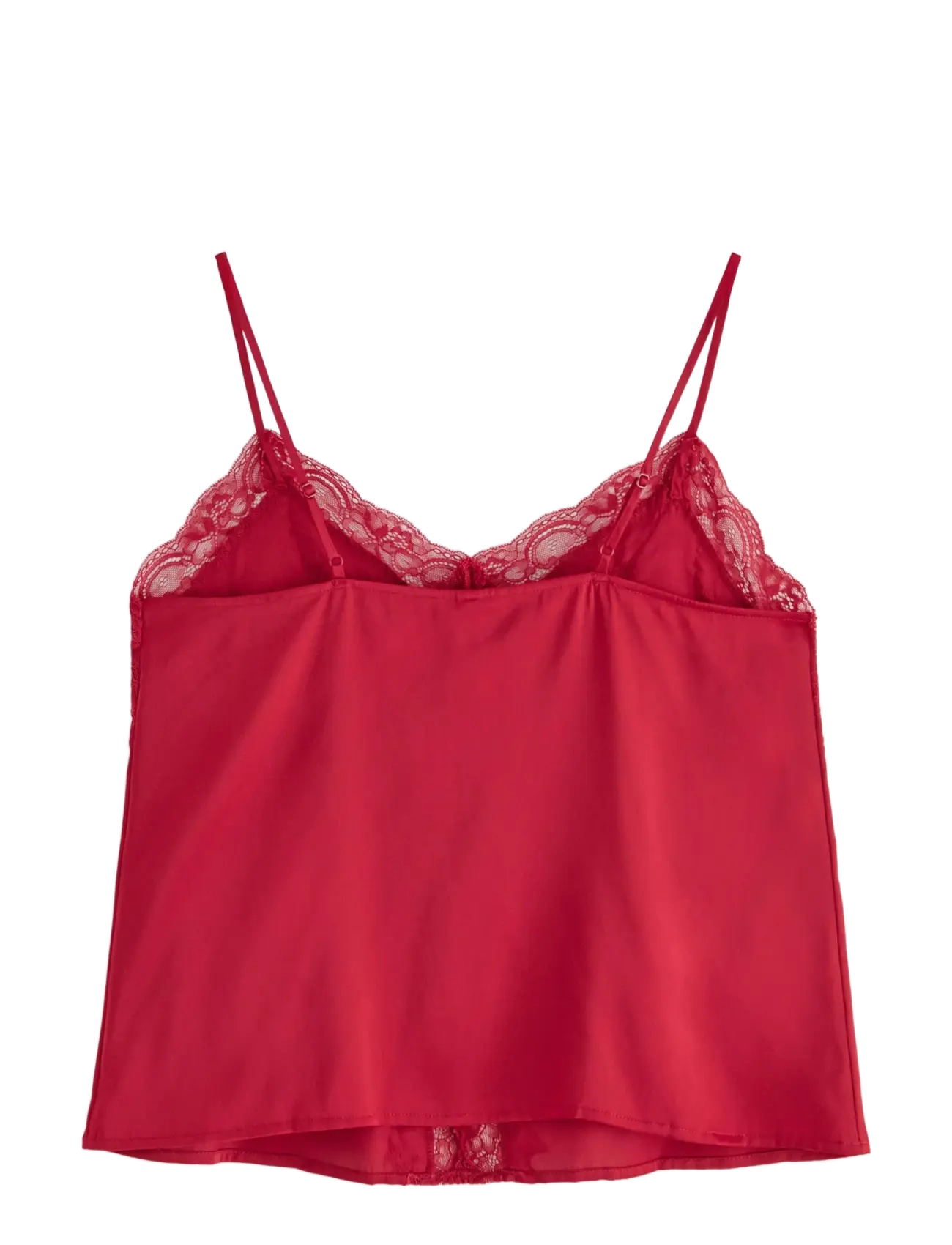 Lindex - Camisole lace satin - góry - red - 2